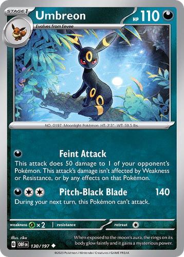 Umbreon 130, Obsidian Flames