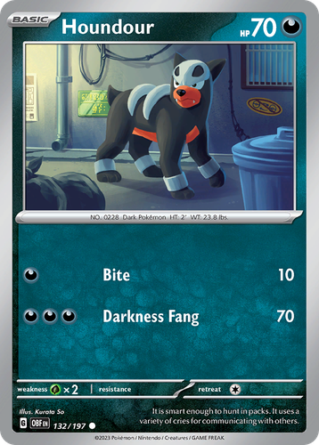 Houndour 132, Obsidian Flames