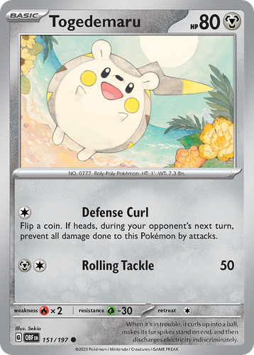 Togedemaru 151, Obsidian Flames