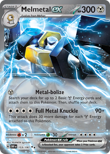 Melmetal ex 153, Obsidian Flames