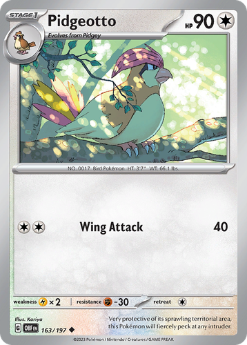 Pidgeotto 163, Obsidian Flames