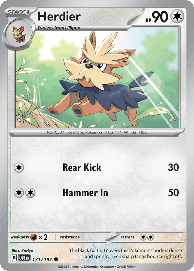 Herdier #171 from Obsidian Flames - Common - Illustrated by Kariya