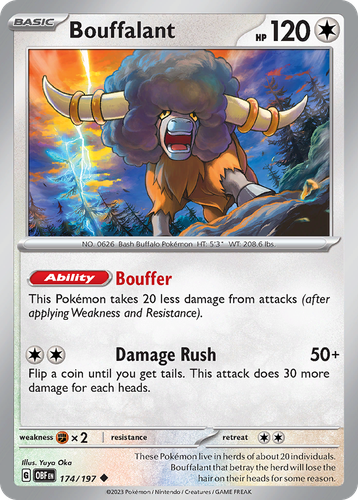 Bouffalant #174 from Obsidian Flames - Uncommon - Illustrated by Yuya Oka