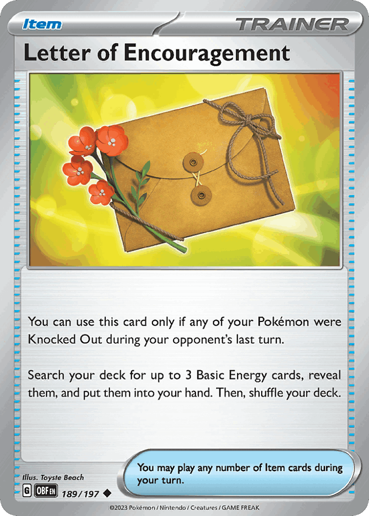 Letter of Encouragement #189 from Obsidian Flames - Uncommon - Illustrated by Toyste Beach