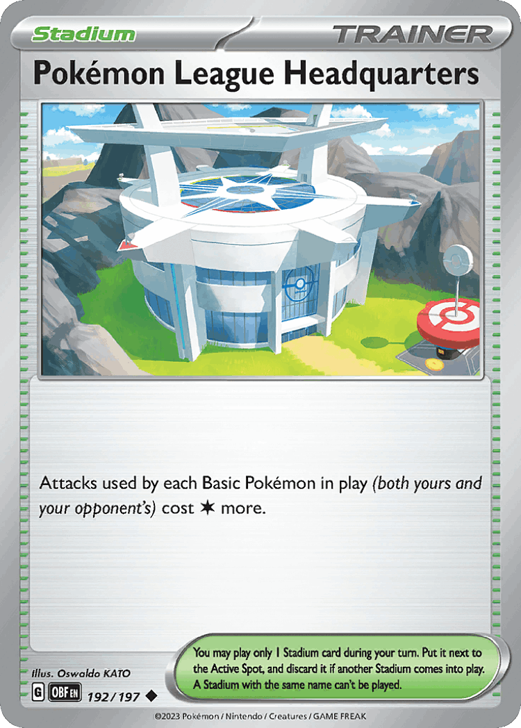 Pokémon League Headquarters #192 from Obsidian Flames - Uncommon - Illustrated by Oswaldo KATO