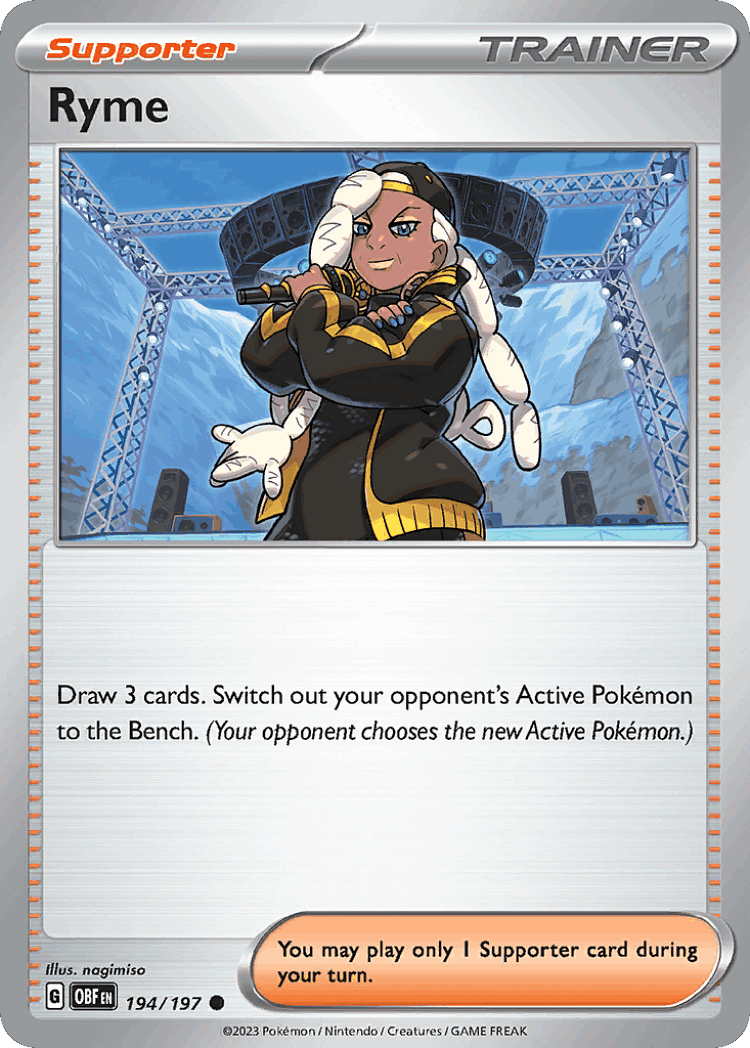 Ryme #194 from Obsidian Flames - Common - Illustrated by nagimiso