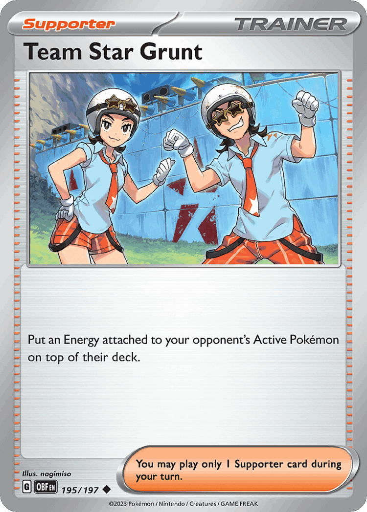 Team Star Grunt #195 from Obsidian Flames - Uncommon - Illustrated by nagimiso
