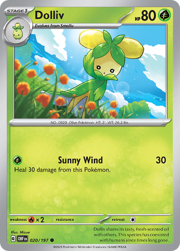 Dolliv Pokémon TCG card art