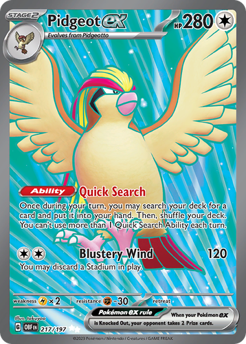 Pidgeot ex 217, Obsidian Flames