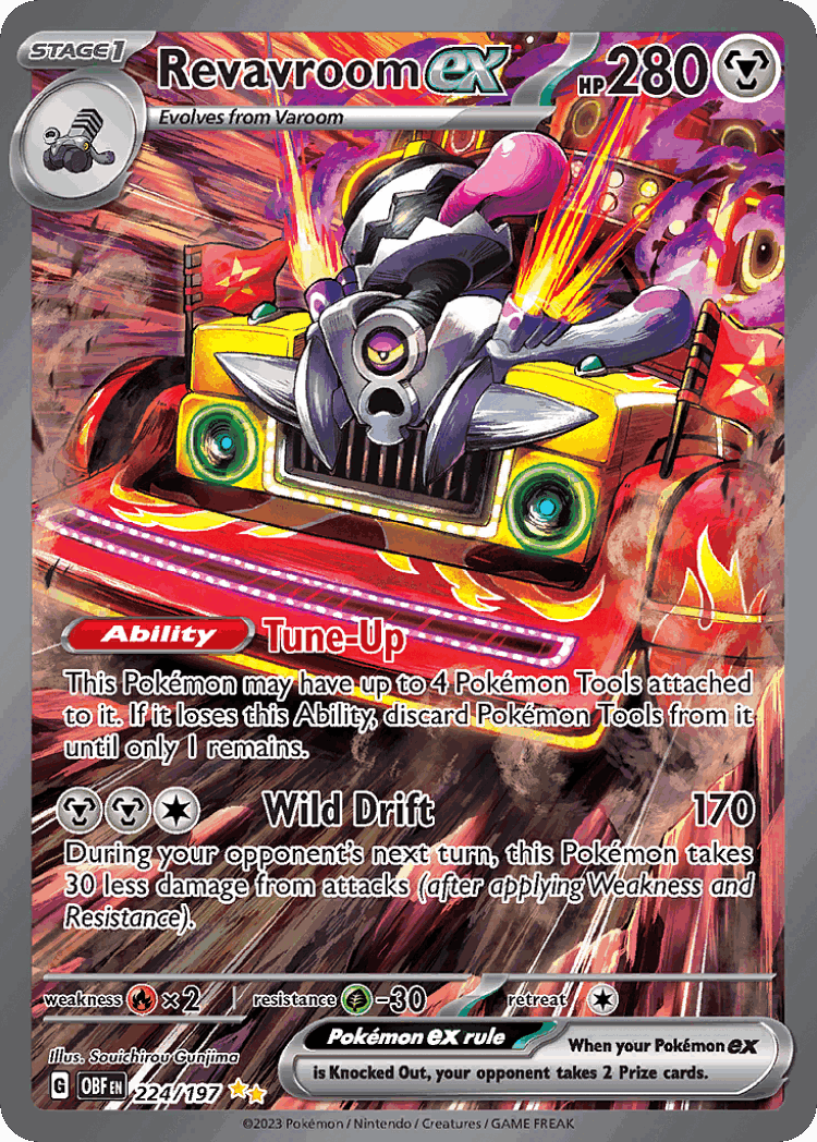 Revavroom ex #224 from Obsidian Flames - Special Illustration Rare - Illustrated by Souichirou Gunjima