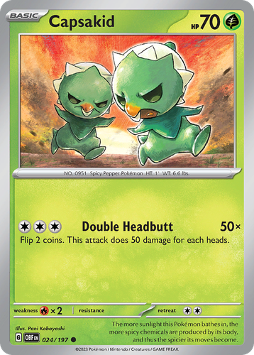 Capsakid Pokémon TCG card art