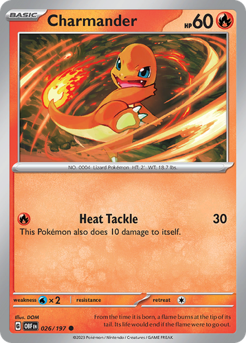 Charmander #26 from Obsidian Flames - Common - Illustrated by DOM