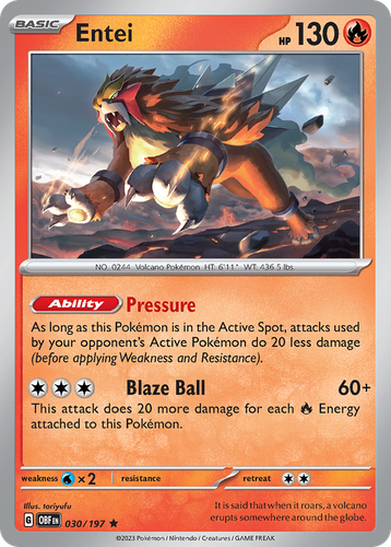 Entei 30, Obsidian Flames