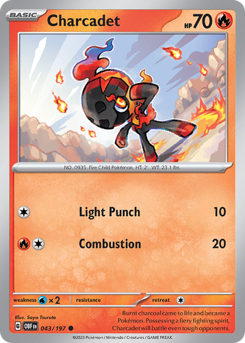 Charcadet #43 from Obsidian Flames - Common - Illustrated by Saya Tsuruta