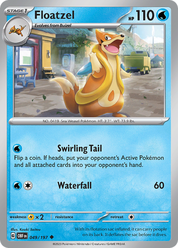 Floatzel 49, Obsidian Flames