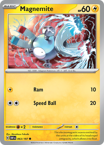 Magnemite 63, Obsidian Flames
