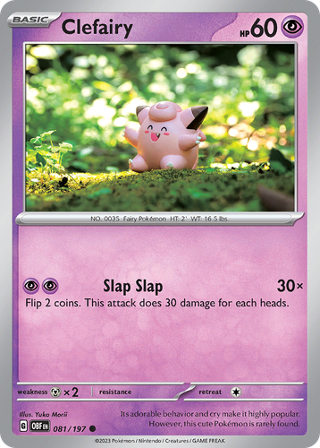 Clefairy #81 from Obsidian Flames - Common - Illustrated by Yuka Morii