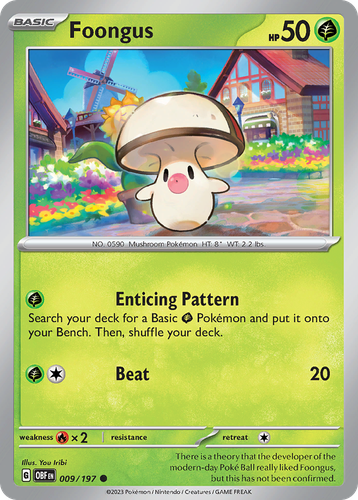Foongus Pokémon TCG card art