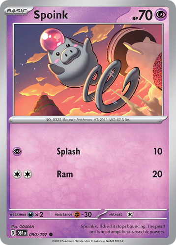 Spoink 90, Obsidian Flames
