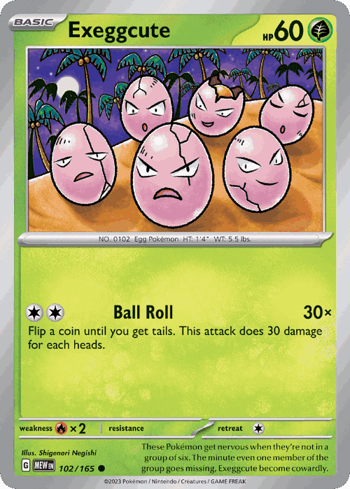 Exeggcute 102, 151