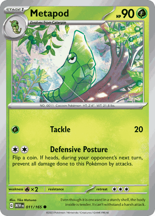 Metapod Pokémon TCG card art