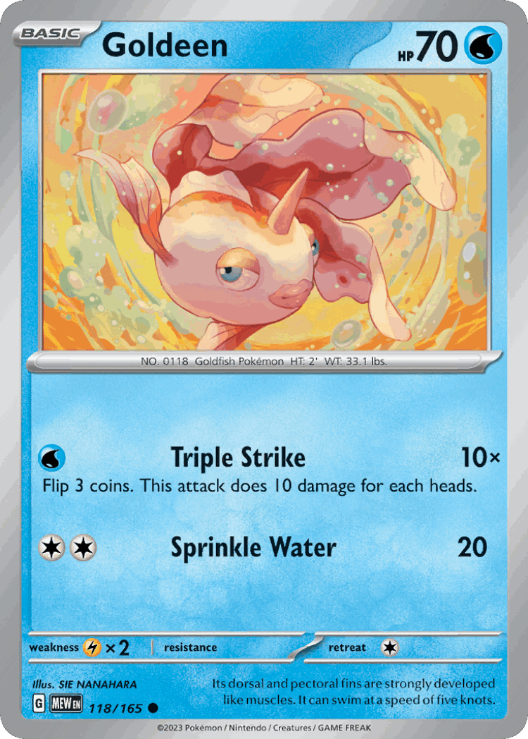 Goldeen #118 from 151 - Common - Illustrated by SIE NANAHARA