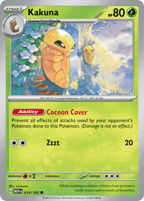 Kakuna Pokémon TCG card art