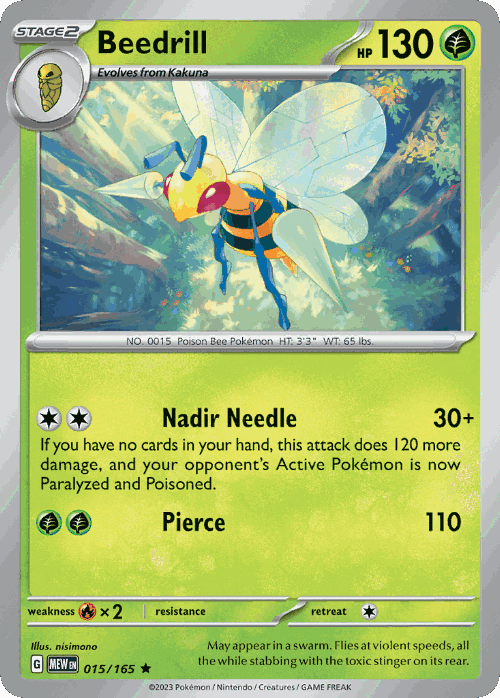 Beedrill Pokémon TCG card art