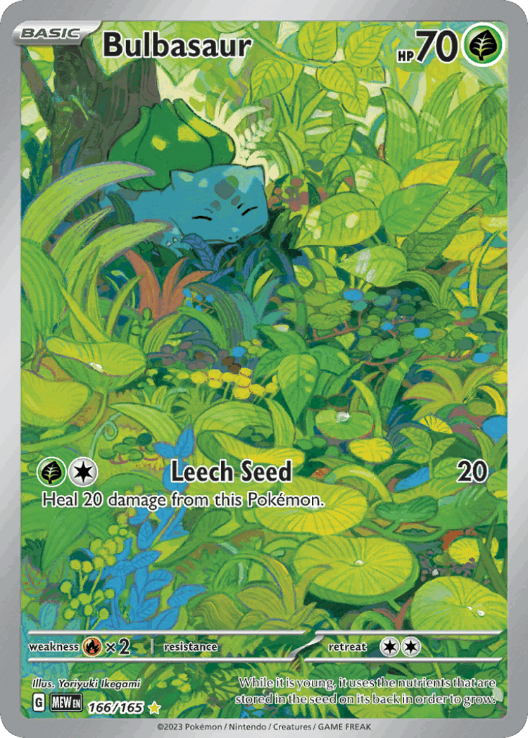 Bulbasaur #166 from 151 - Illustration Rare - Illustrated by Yoriyuki Ikegami