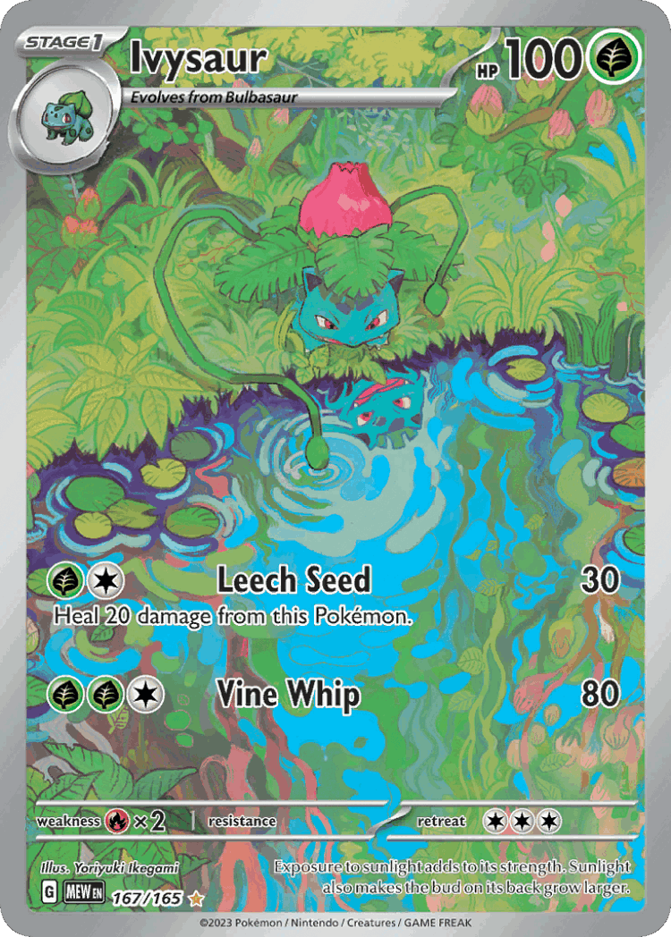 Ivysaur #167 from 151 - Illustration Rare - Illustrated by Yoriyuki Ikegami