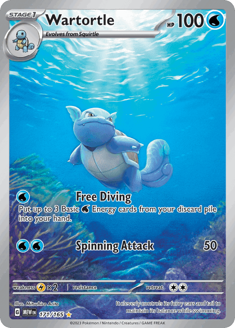 Wartortle #171 from 151 - Illustration Rare - Illustrated by Mitsuhiro Arita