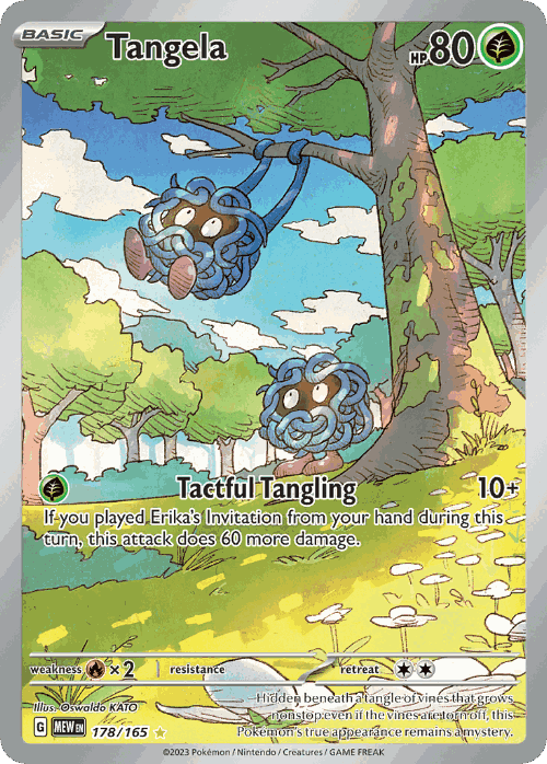 Tangela #178 from 151 - Illustration Rare - Illustrated by Oswaldo KATO
