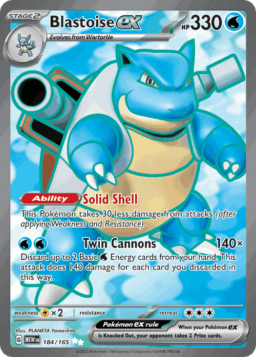 Blastoise ex 184, 151