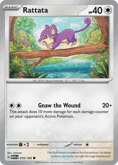 Rattata Pokémon TCG card art