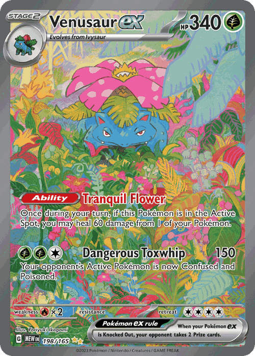 Venusaur ex #198 from 151 - Special Illustration Rare - Illustrated by Yoriyuki Ikegami