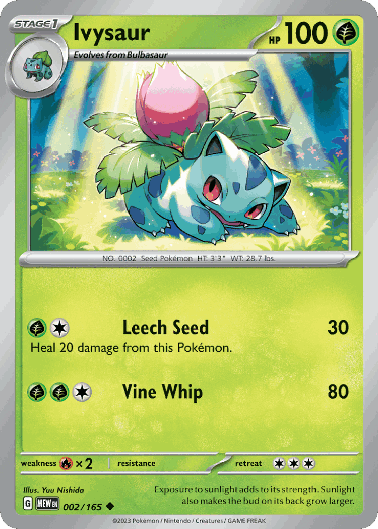 Ivysaur #2 from 151 - Uncommon - Illustrated by Yuu Nishida