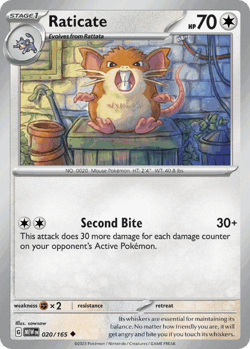 Raticate Pokémon TCG card art
