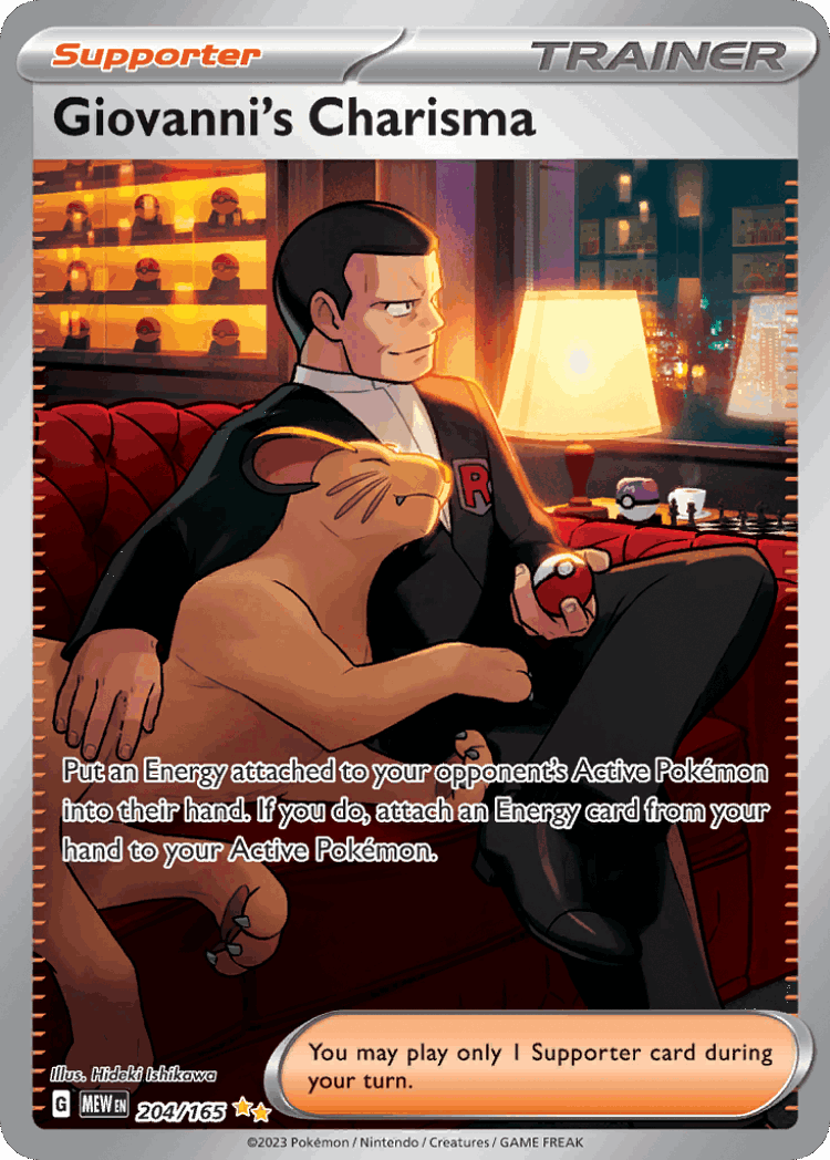 Giovanni's Charisma #204 from 151 - Special Illustration Rare - Illustrated by Hideki Ishikawa