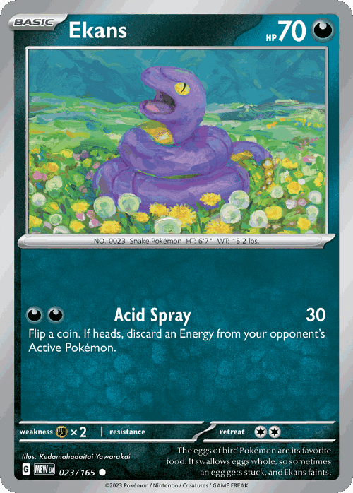 Ekans Pokémon TCG card art