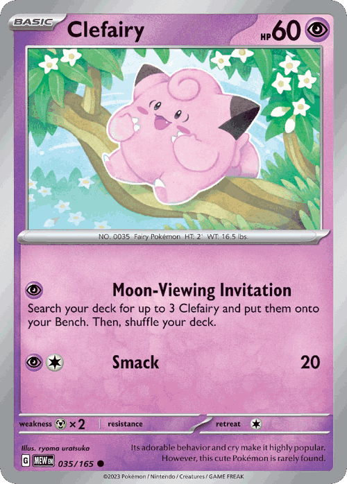 Clefairy #35 from 151 - Common - Illustrated by ryoma uratsuka