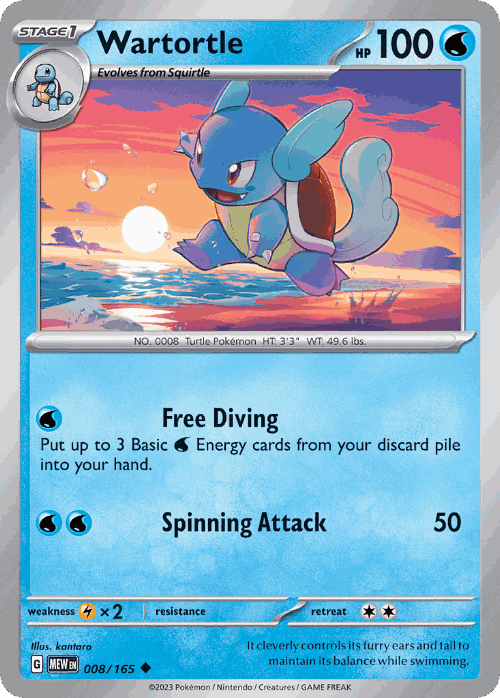 Wartortle Pokémon TCG card art