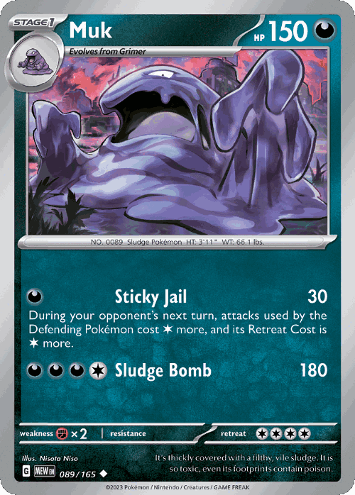 Muk #89 from 151 - Uncommon - Illustrated by Nisota Niso
