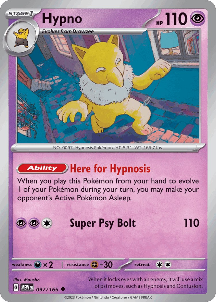 Hypno #97 from 151 - Uncommon - Illustrated by Mousho