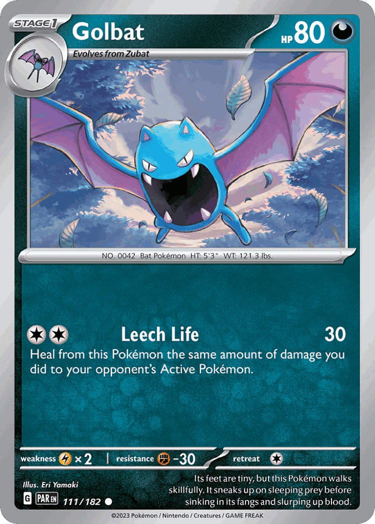 Golbat #111 from Paradox Rift - Common - Illustrated by Eri Yamaki