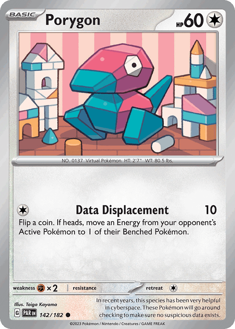 Porygon #142 from Paradox Rift - Common - Illustrated by Taiga Kayama