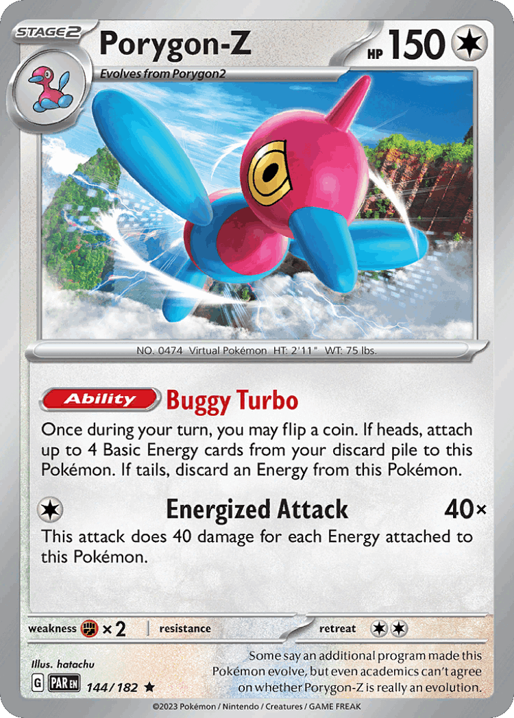 Porygon-Z #144 from Paradox Rift - Rare - Illustrated by hatachu