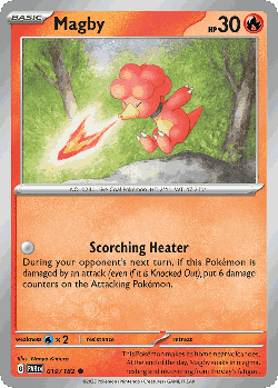 Magby Pokémon TCG card art