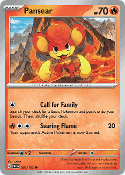 Pansear Pokémon TCG card art