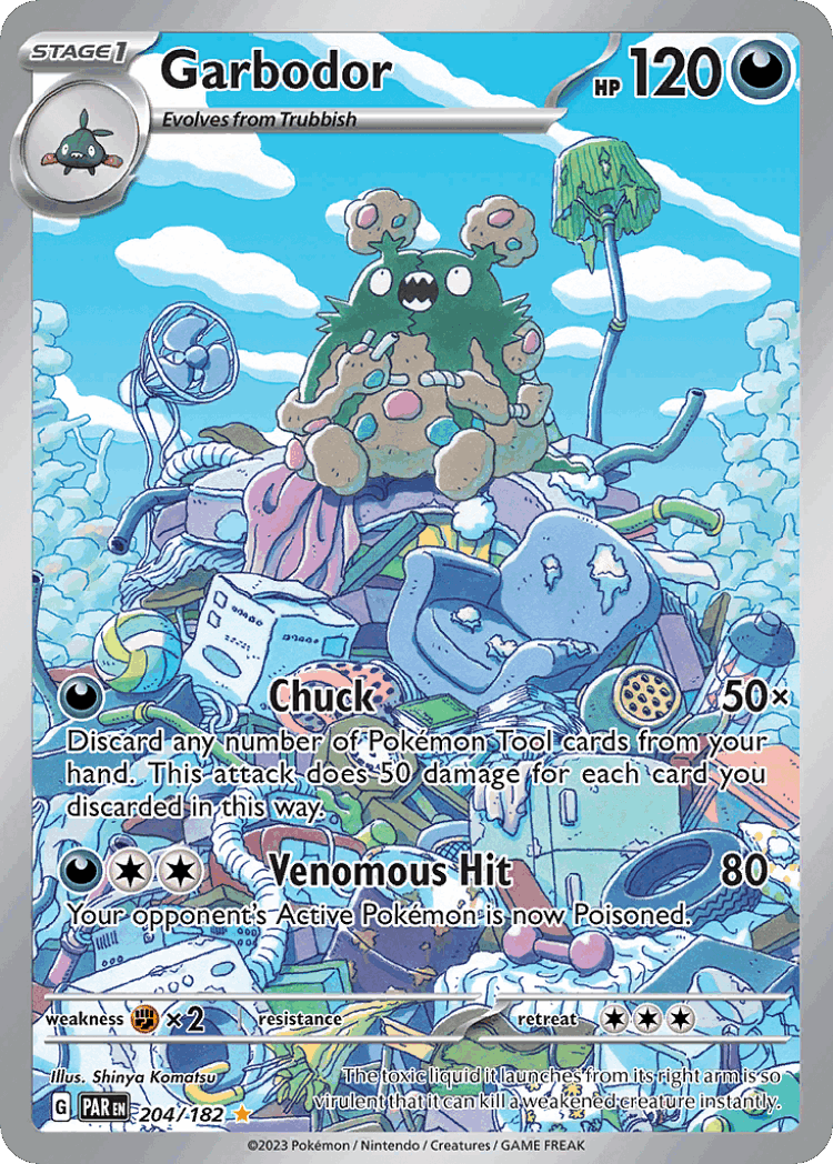 Garbodor #204 from Paradox Rift - Illustration Rare - Illustrated by Shinya Komatsu