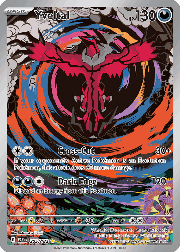 Yveltal #205 from Paradox Rift - Illustration Rare - Illustrated by Masako Tomii